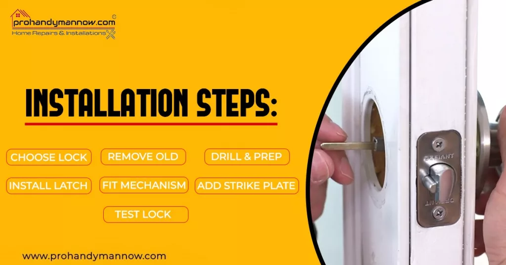 Steps to install the Door Lock