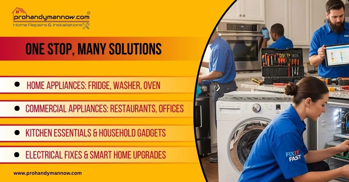 Wide Range of Home and Commercial Appliance Repair Services