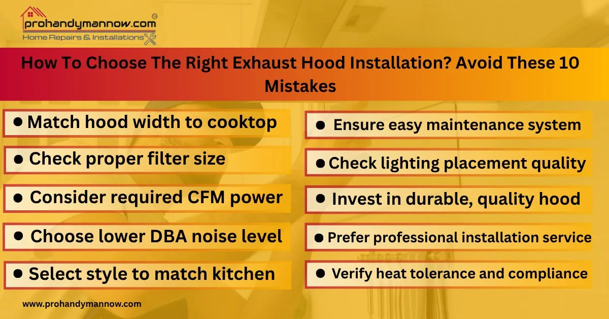 How To Choose The Right Exhaust Hood Installation