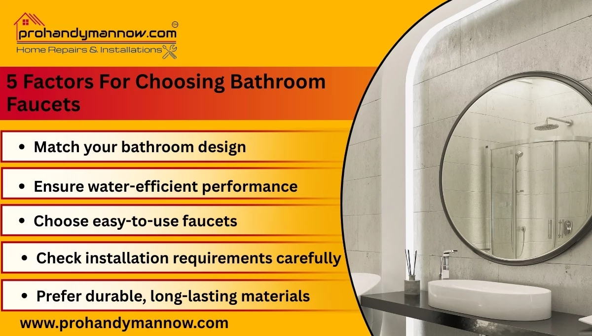 5 Factors for choosing bathroom faucets