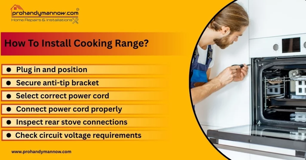How to Install a Cooking Range How to Install a Cooking Range