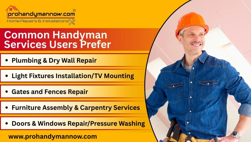 Common Handyman Services Users Prefer Common Handyman Services Users Prefer