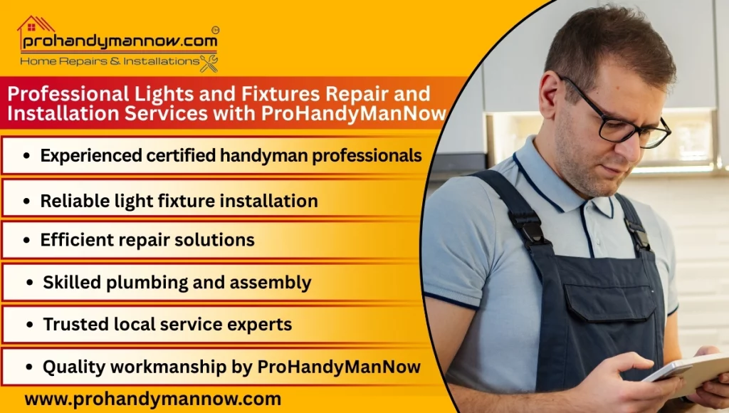Professional Light Fixtures Repair and Installation Services with ProHandyManNow Professional Light Fixtures Repair and Installation Services with ProHandyManNow