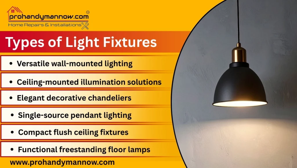 Types of Light Fixtures Types of Light Fixtures