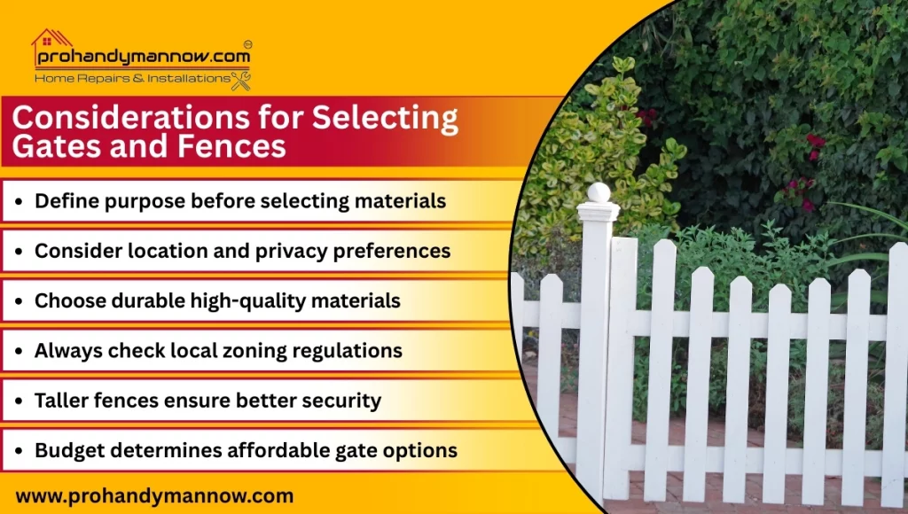 Considerations for Selecting Gates and Fences