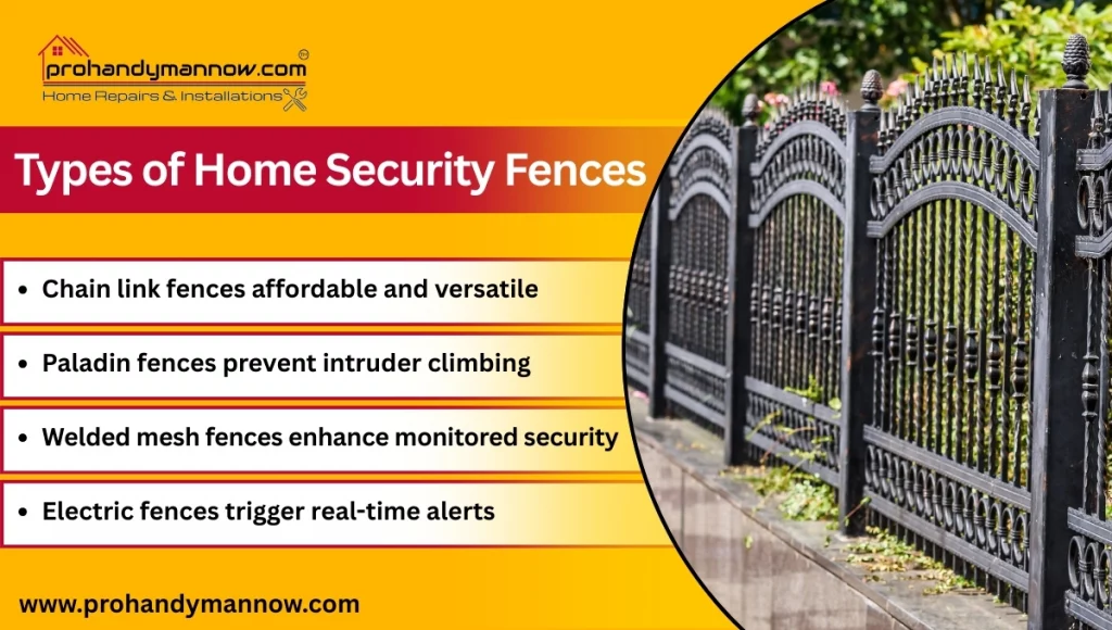 Types of Home Security Fences