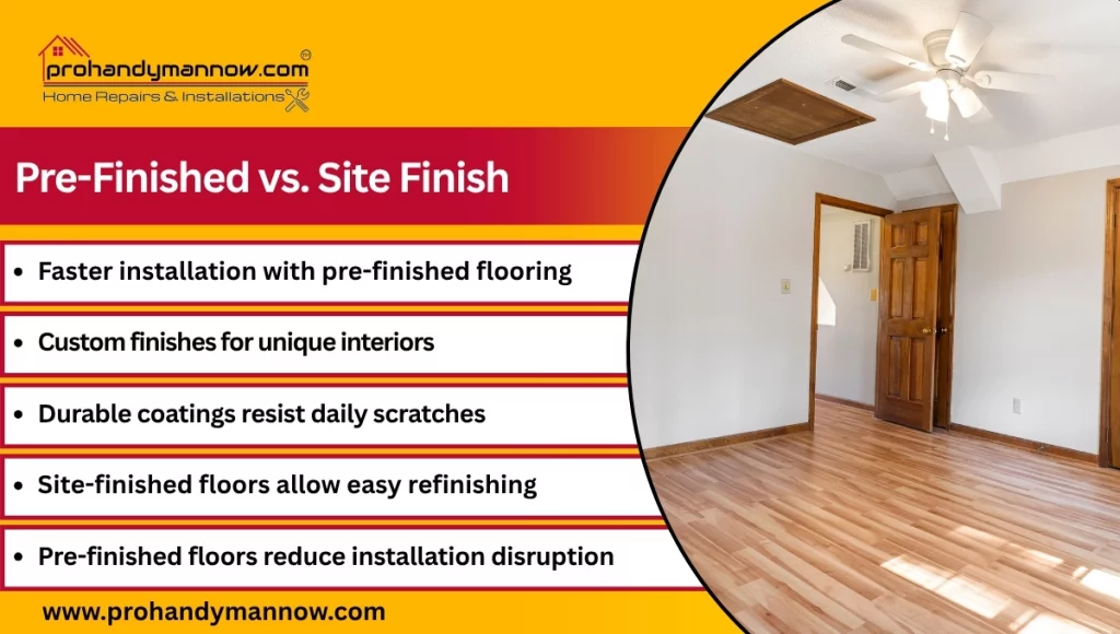 Pre-Finished vs. Site Finish Pre-Finished vs. Site Finish