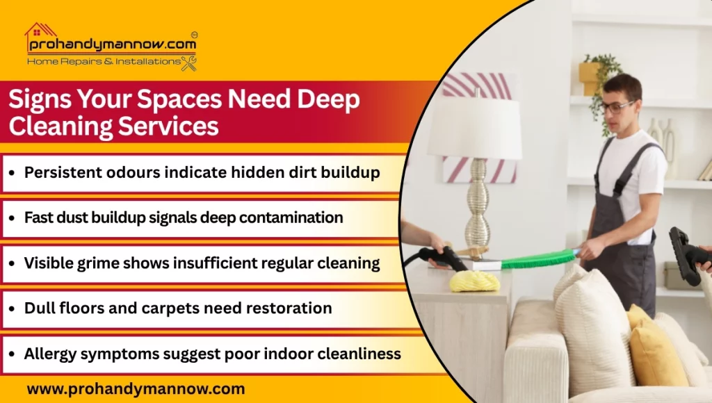 Signs Your Spaces Need Deep Cleaning Services
