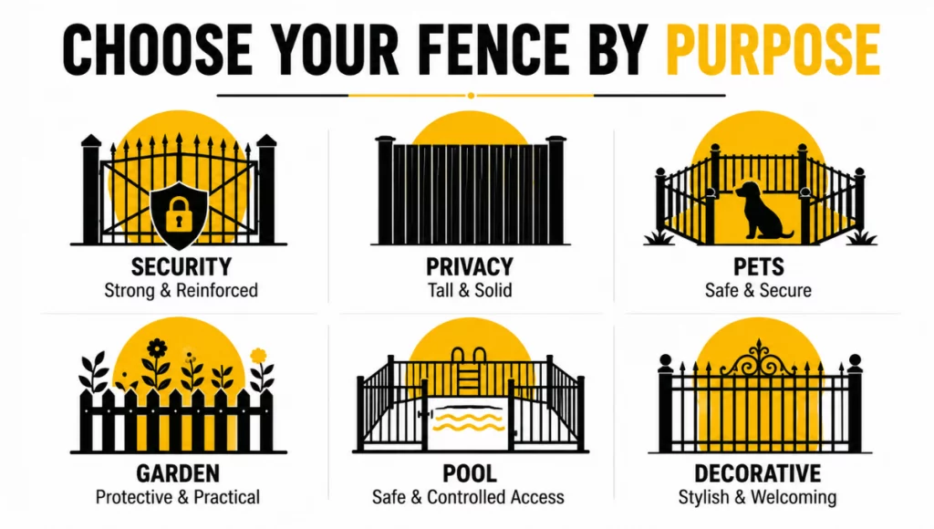 CHOOSE YOUR FENCE BY PURPOSE