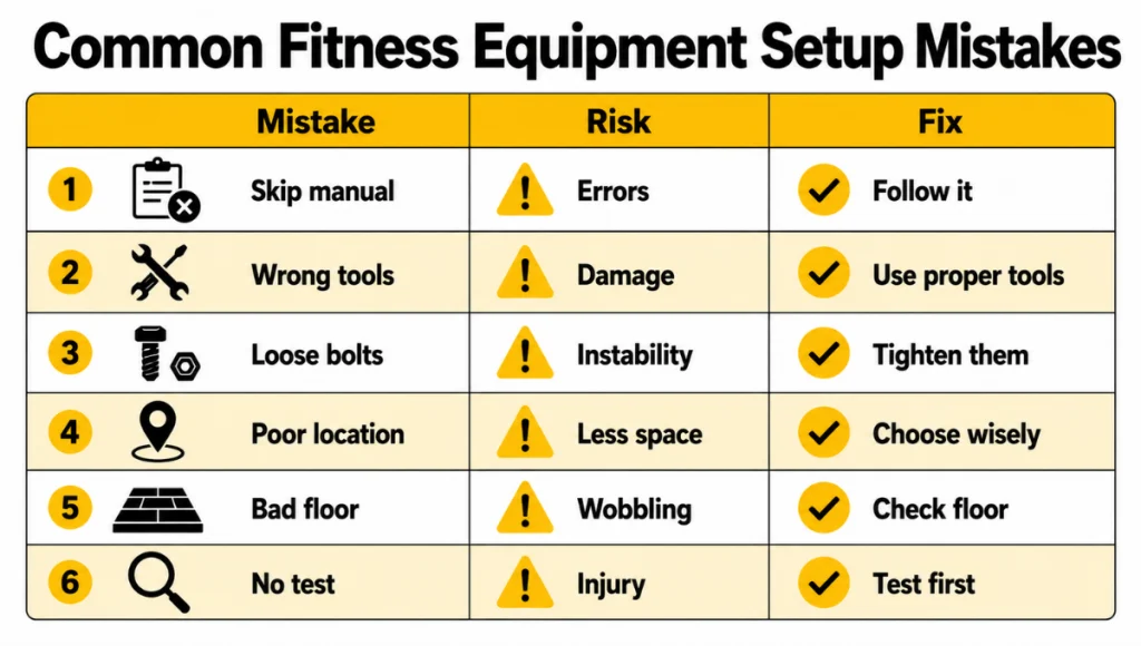 Common Fitness Equipment Setup Mistakes