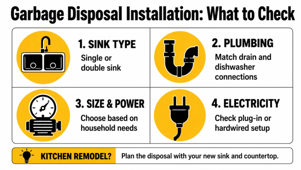 Garbage Disposal Installation: What to Check Garbage Disposal Installation: What to Check