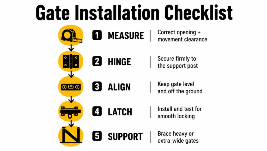 Gate Installation Checklist