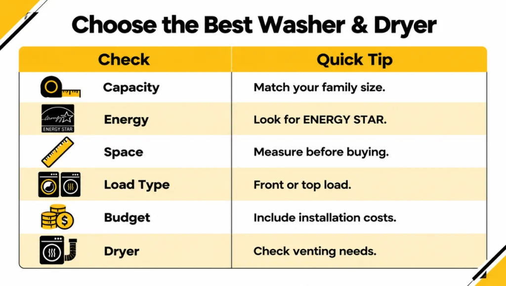 Choose the Best Washer & Dryer