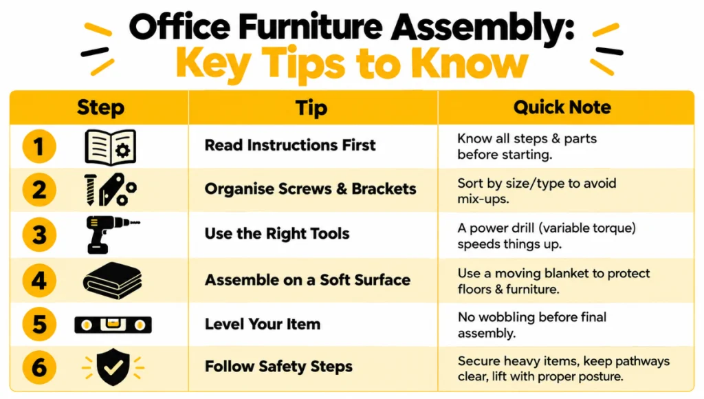 Office Furniture Assembly Key Tips to Know Office Furniture Assembly Key Tips to Know