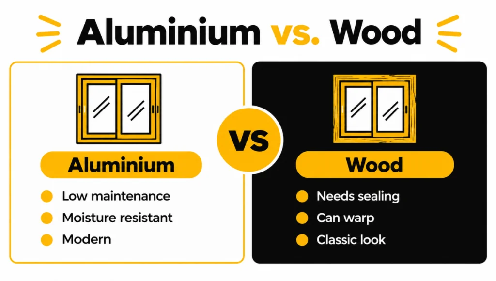 Aluminium vs. Wood Aluminium vs. Wood